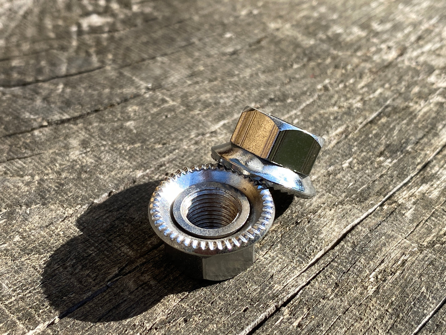 3/8 Cycle Thread Original English Chrome Bicycle Hub Track Nuts.