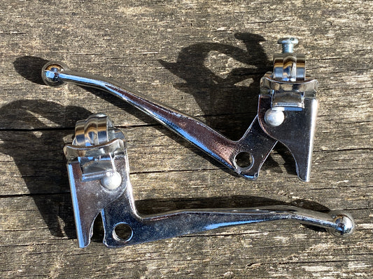 Traditional Chrome Bicycle Brake Levers.