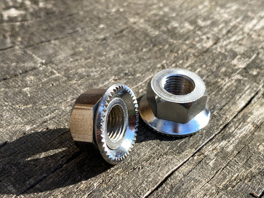 3/8 Cycle Thread Original English Chrome Bicycle Hub Track Nuts.
