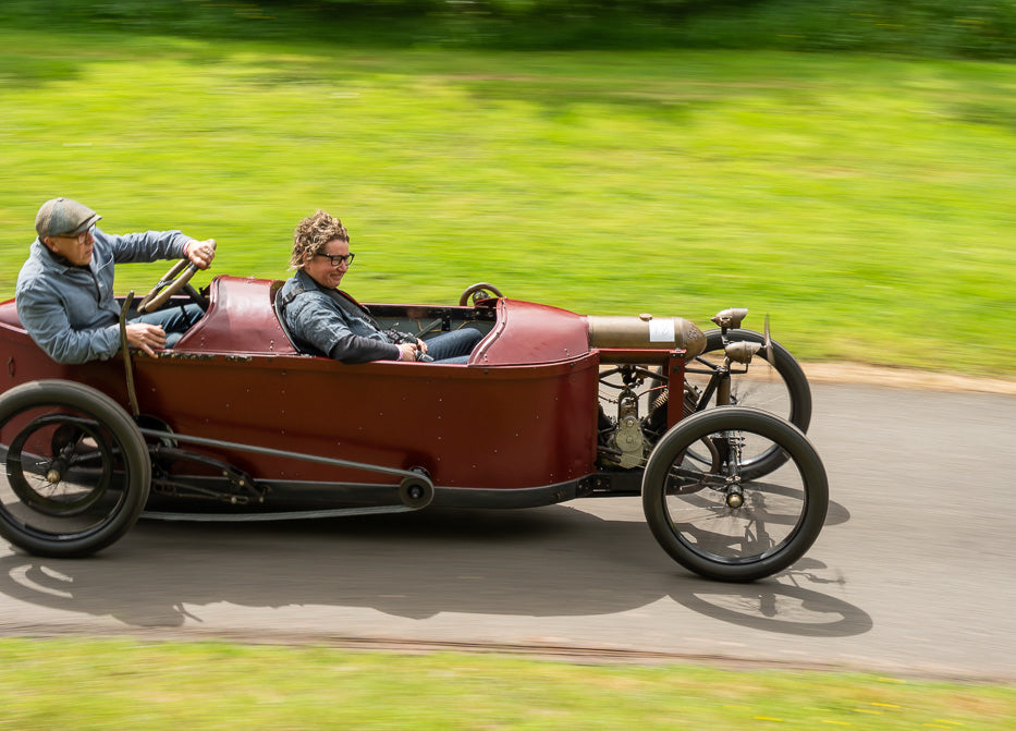 Driving the 1912 Bedelia BD2 Cyclecar.