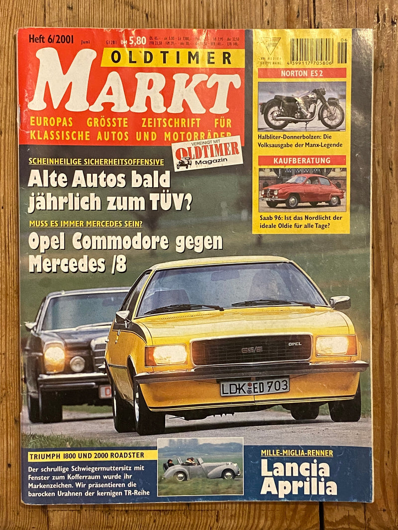 Oldtimer Markt Magazine 2001. Gunn & Co Grafton Cyclecar