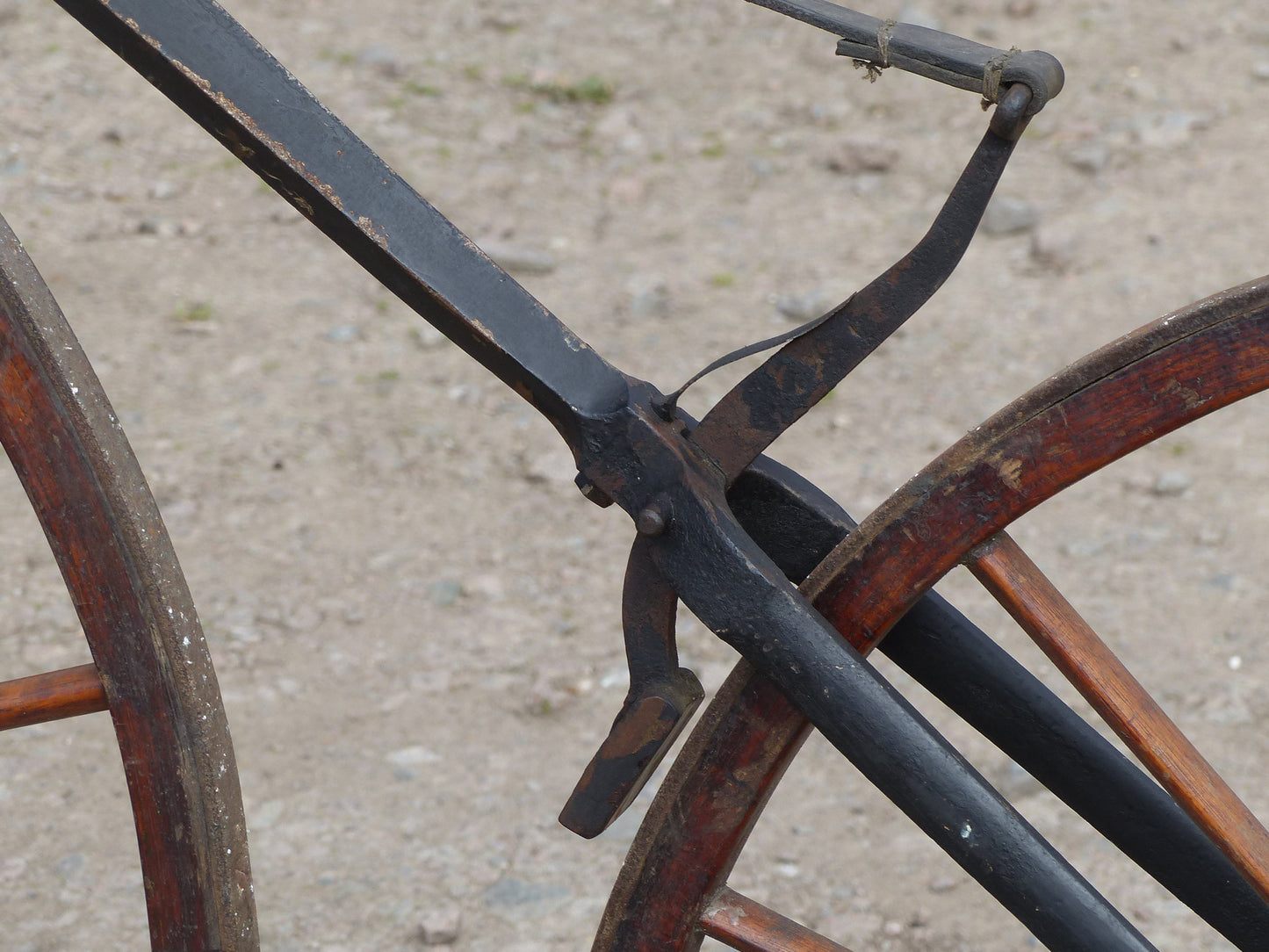 c.1869 English Bone-Shaker Velocipede Bicycle.