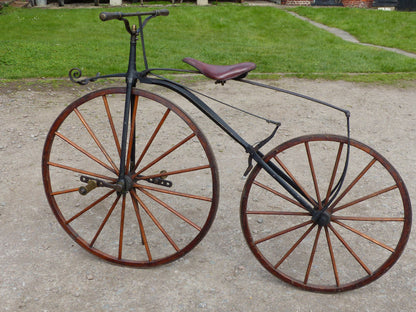 c.1869 English Bone-Shaker Velocipede Bicycle.