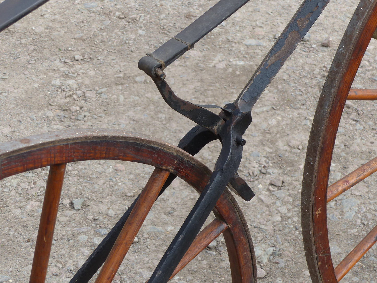 c.1869 English Bone-Shaker Velocipede Bicycle.