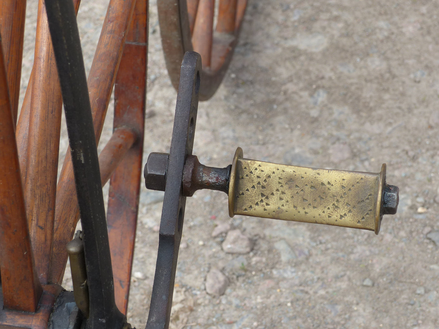 c.1869 English Bone-Shaker Velocipede Bicycle.