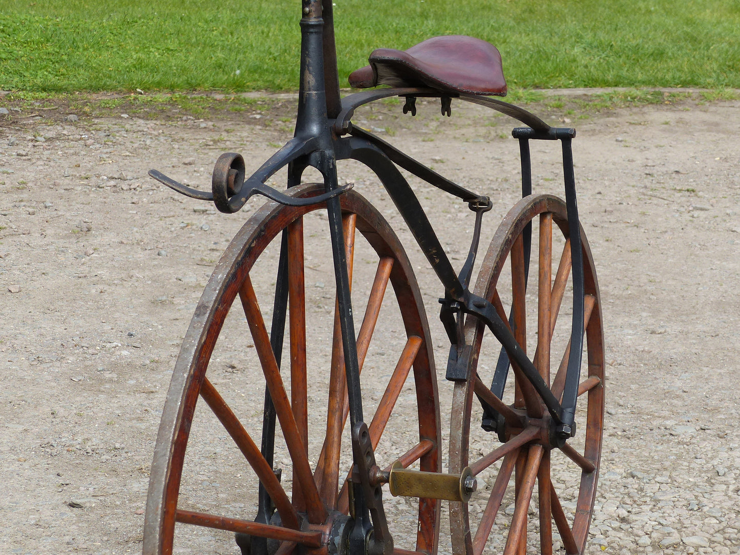 c.1869 English Bone-Shaker Velocipede Bicycle.