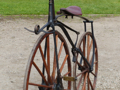 c.1869 English Bone-Shaker Velocipede Bicycle.