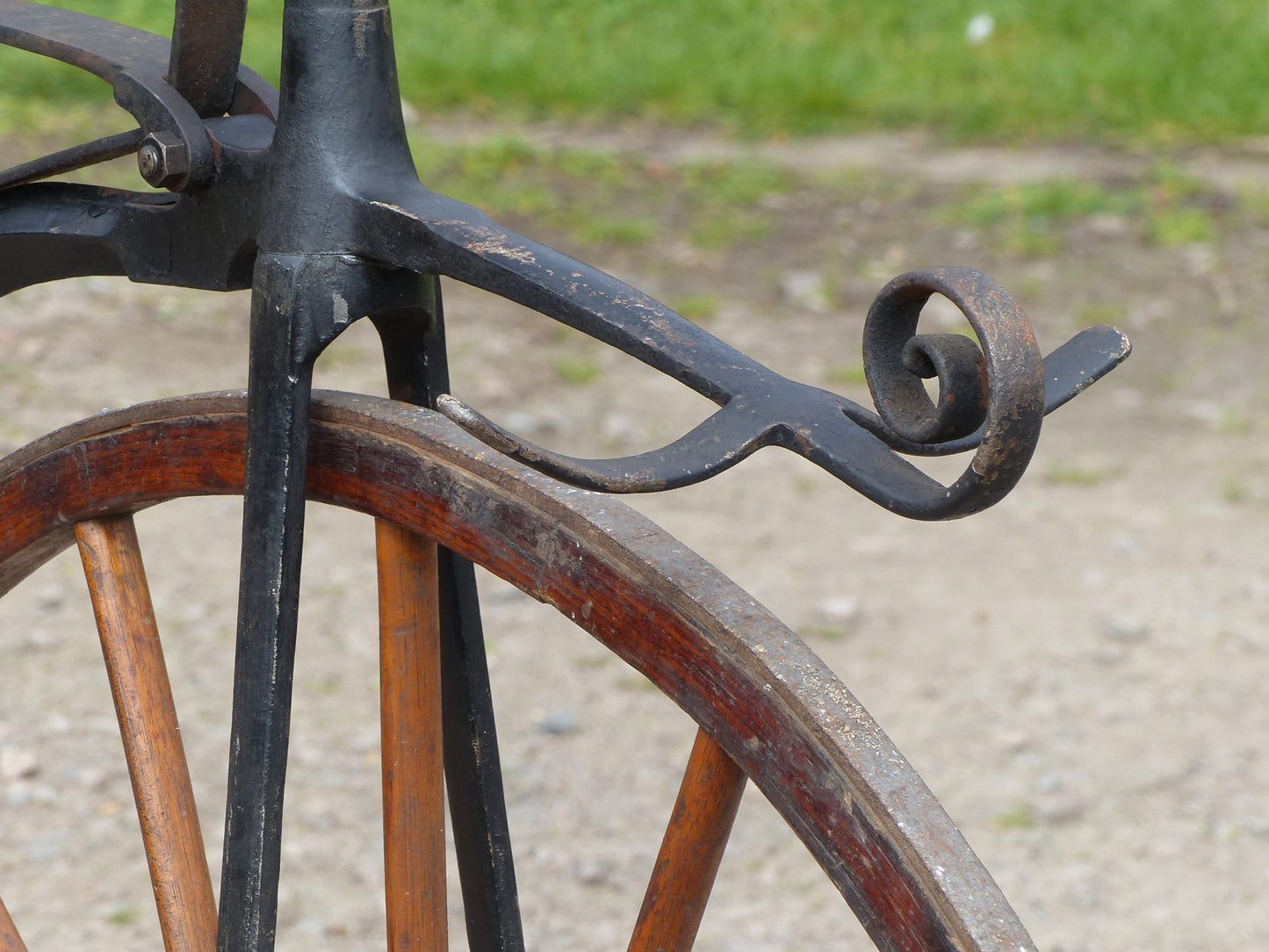 c.1869 English Bone-Shaker Velocipede Bicycle.