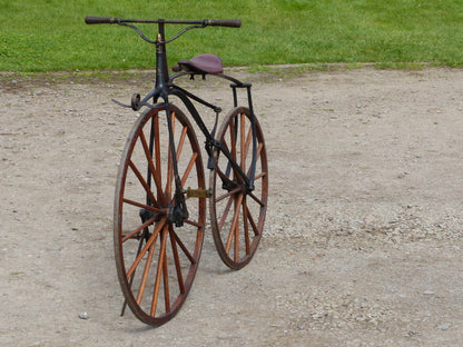 c.1869 English Bone-Shaker Velocipede Bicycle.