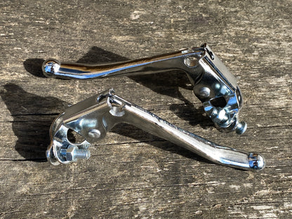 Traditional Chrome Bicycle Brake Levers.