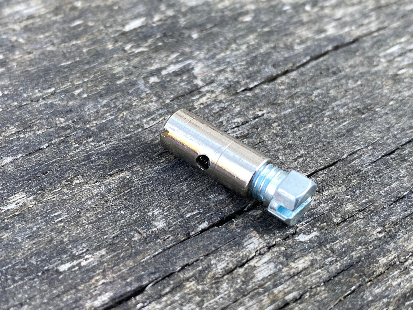 Solderless Barrel Shaped Cable Nipple for Vintage Bicycles and Vehicles.