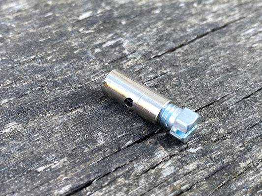 Solderless Barrel Shaped Cable Nipple for Vintage Bicycles and Vehicles.