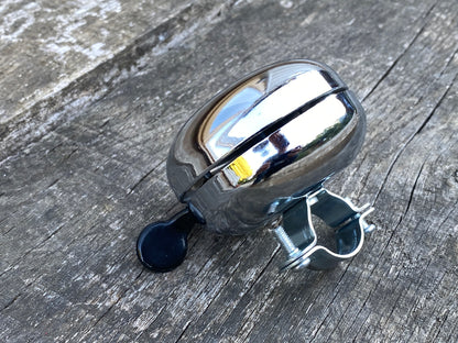 Traditional Steel 60mm Chrome Ding Dong Bicycle Bell.