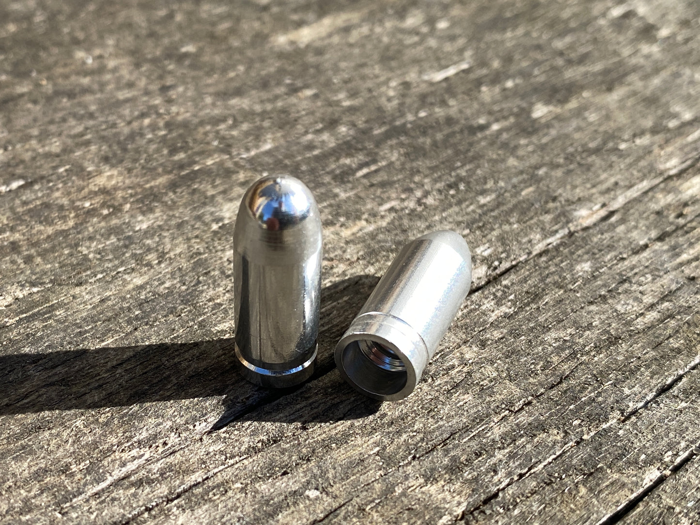 Silver Bullet Presta Valve Caps for Bicycles.