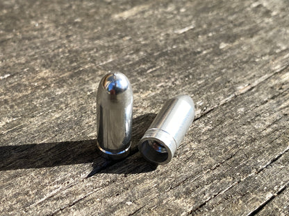 Silver Bullet Presta Valve Caps for Bicycles.