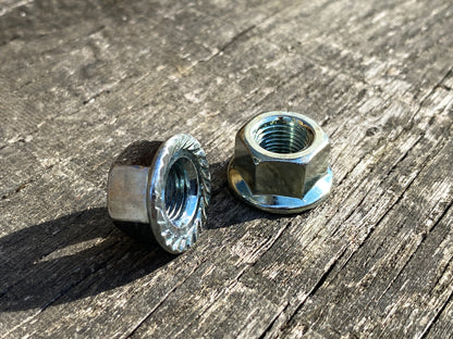 3/8 Cycle - Bicycle Hub Axle Flanged Nuts.