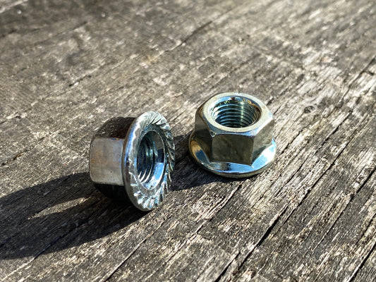 3/8 Cycle - Bicycle Hub Axle Flanged Nuts.