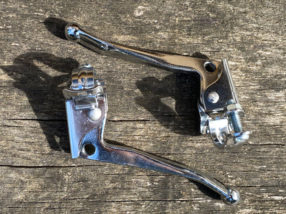 Traditional Chrome Bicycle Brake Levers.