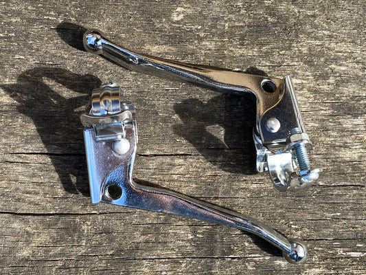 Traditional Chrome Bicycle Brake Levers.