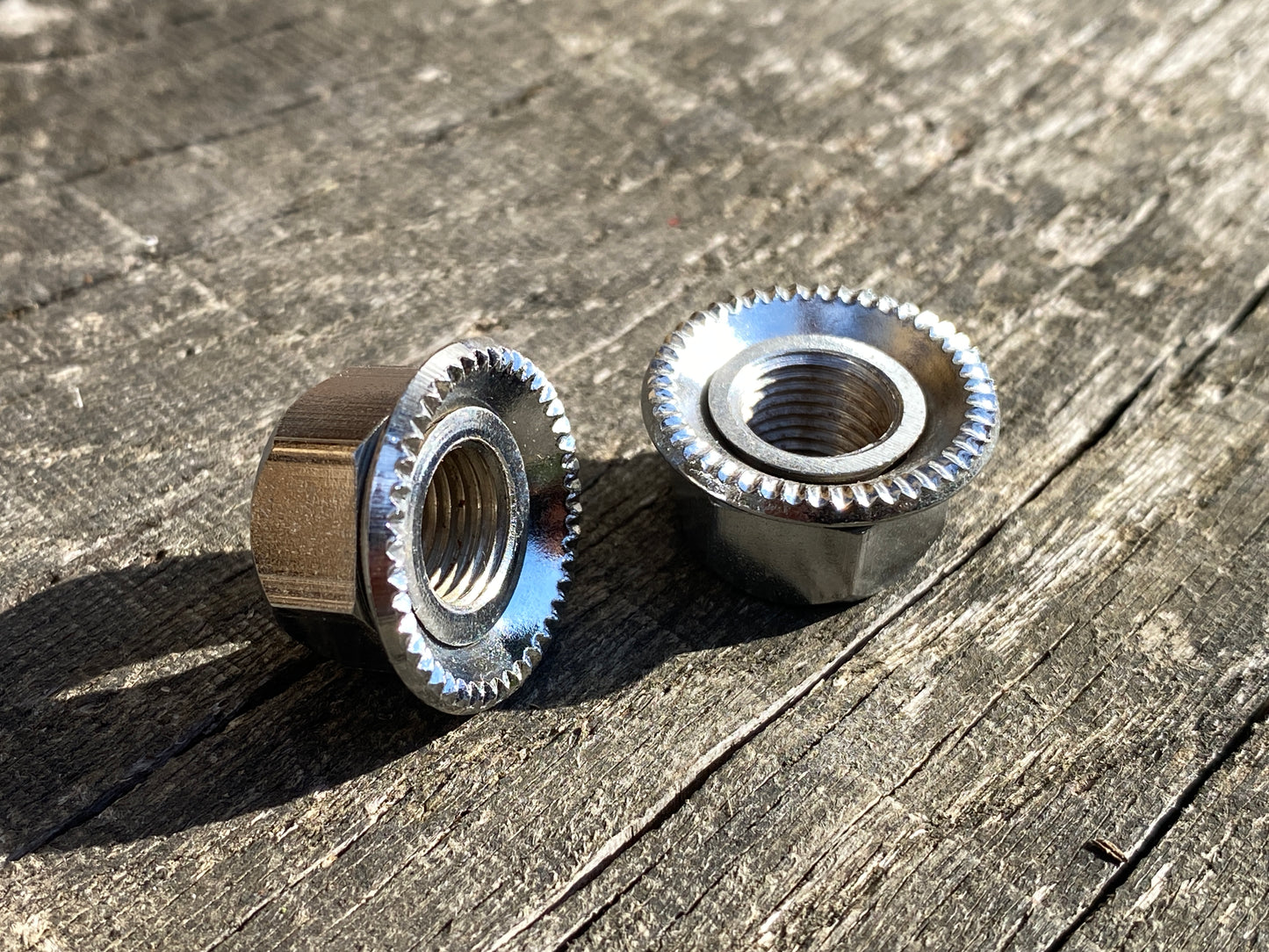3/8 Cycle Thread Original English Chrome Bicycle Hub Track Nuts.