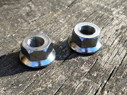 5/16 Cycle Thread Original English Chrome Bicycle Hub Track Nuts.