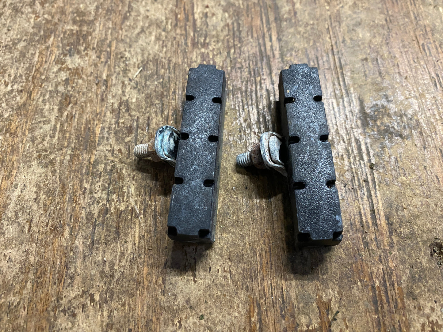Vintage Bike 60Mm Curved Rod Brake Blocks. (Pr) Nos Blocks