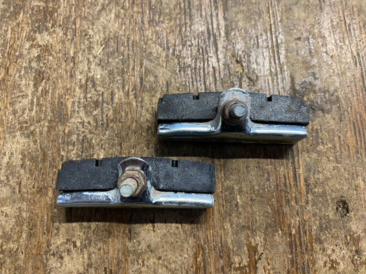 Vintage Bike 60Mm Curved Rod Brake Blocks. (Pr) Nos Blocks
