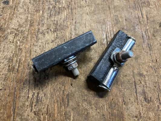 Vintage Bike 45Mm Raleigh Rod Brake Blocks. (Pr) Nos Blocks