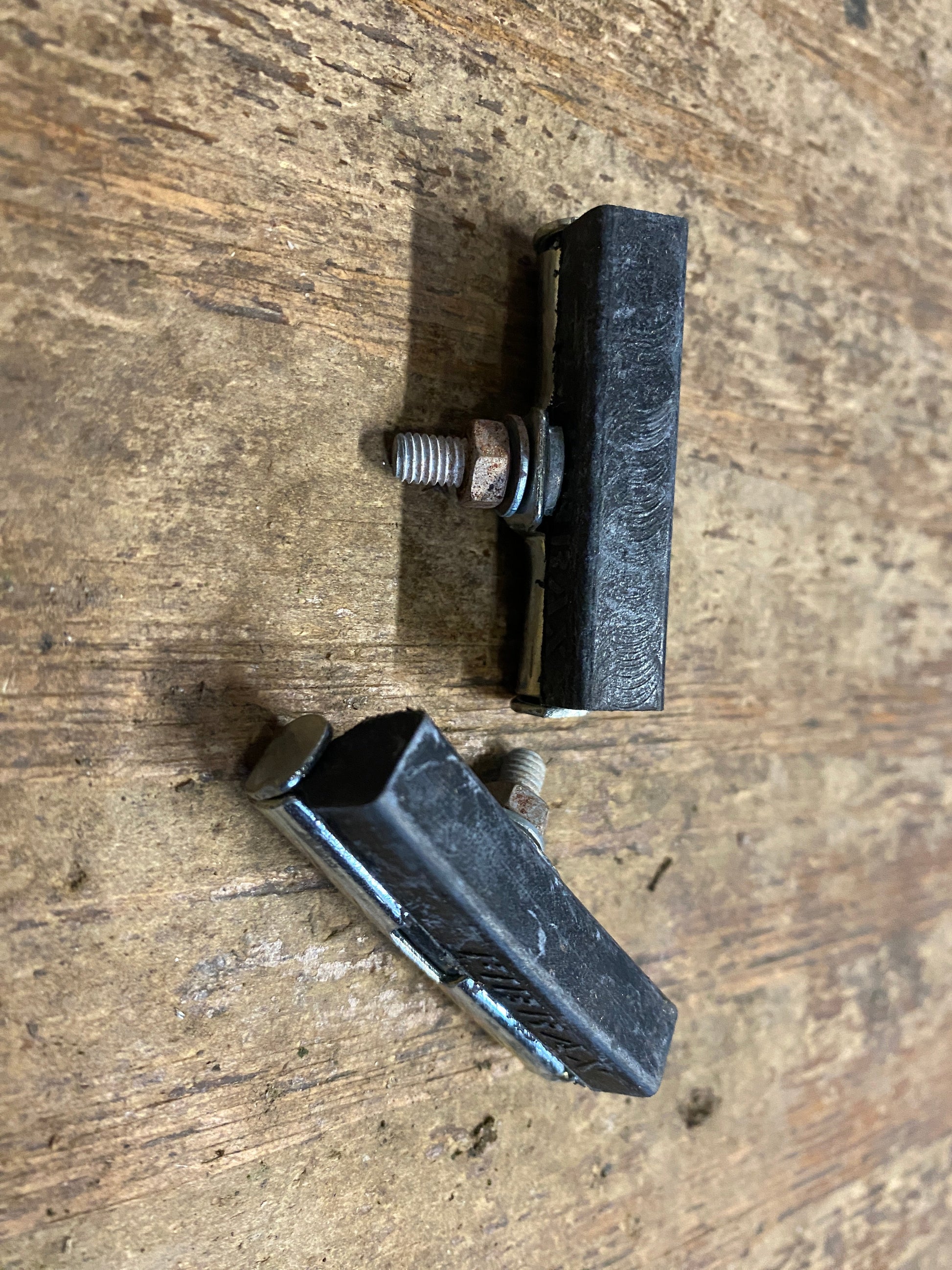 Vintage Bike 45Mm Raleigh Rod Brake Blocks. (Pr) Nos Blocks