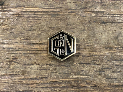 Gunn & Co Gold And Black Enamel Lapel Pin Badge. Badge