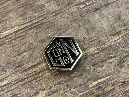 Gunn & Co Gold And Black Enamel Lapel Pin Badge. Badge