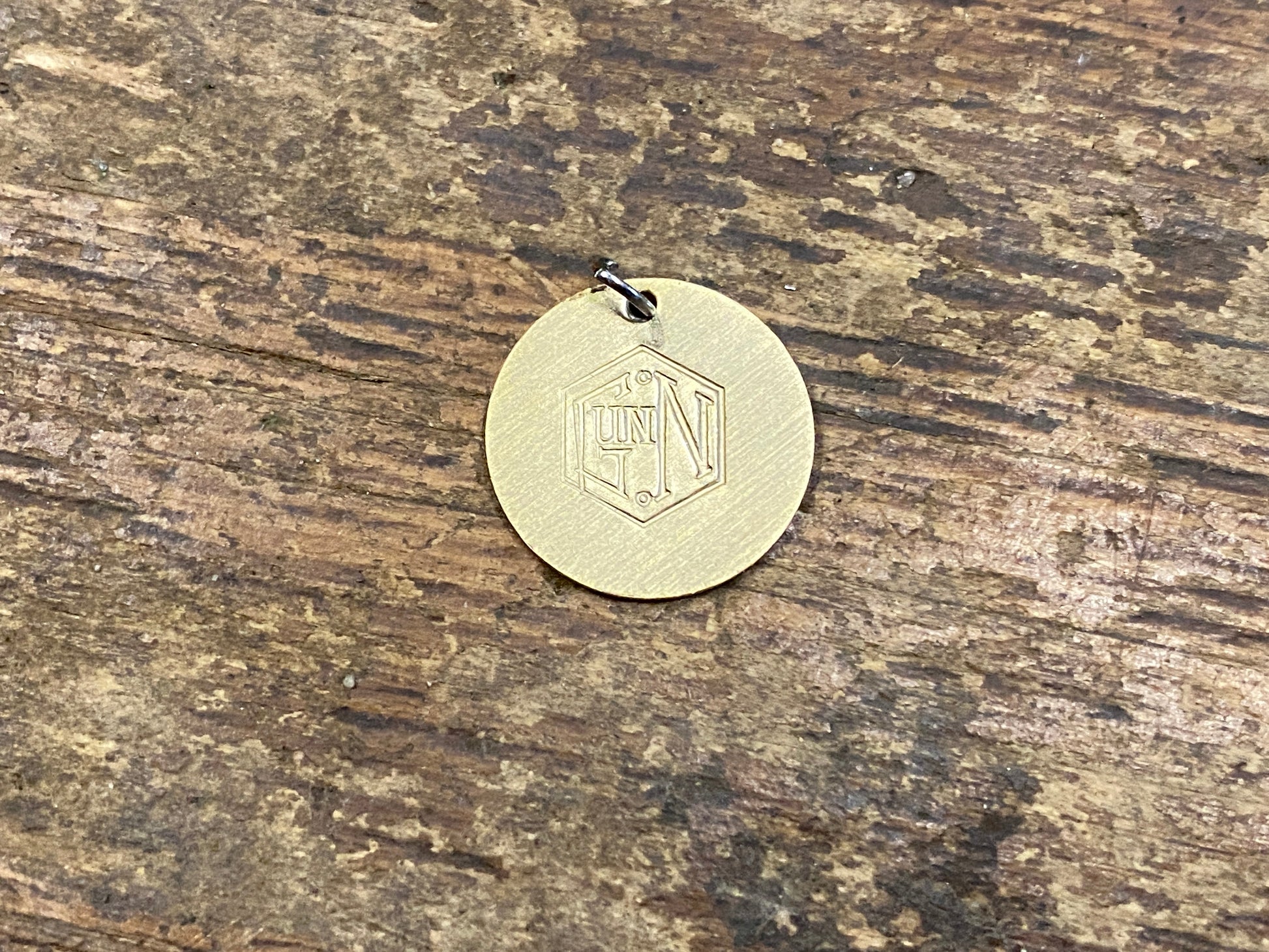 Gunn & Co Hand Stamped Key Fob Badge. 18Mm Badge