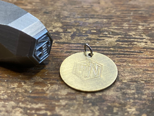 Gunn & Co Hand Stamped Key Fob Badge. 18Mm Badge