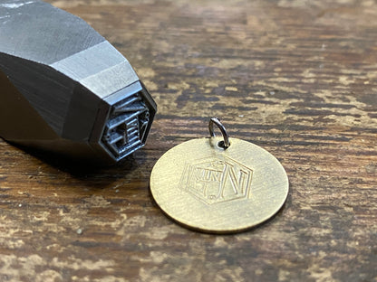 Gunn & Co Hand Stamped Key Fob Badge. 18Mm Badge