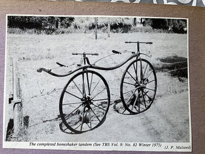c.1868 Double Steering Velocipede Boneshaker Tandem Bicycle