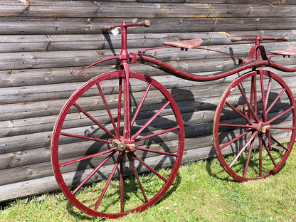 c.1868 Double Steering Velocipede Boneshaker Tandem Bicycle