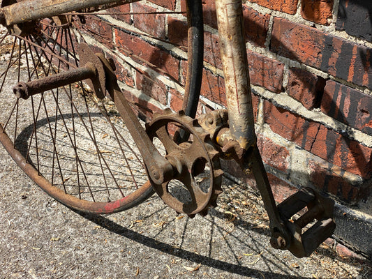 c.1885 Solid Tyre Cross Frame Bicycle Project. Bicycle