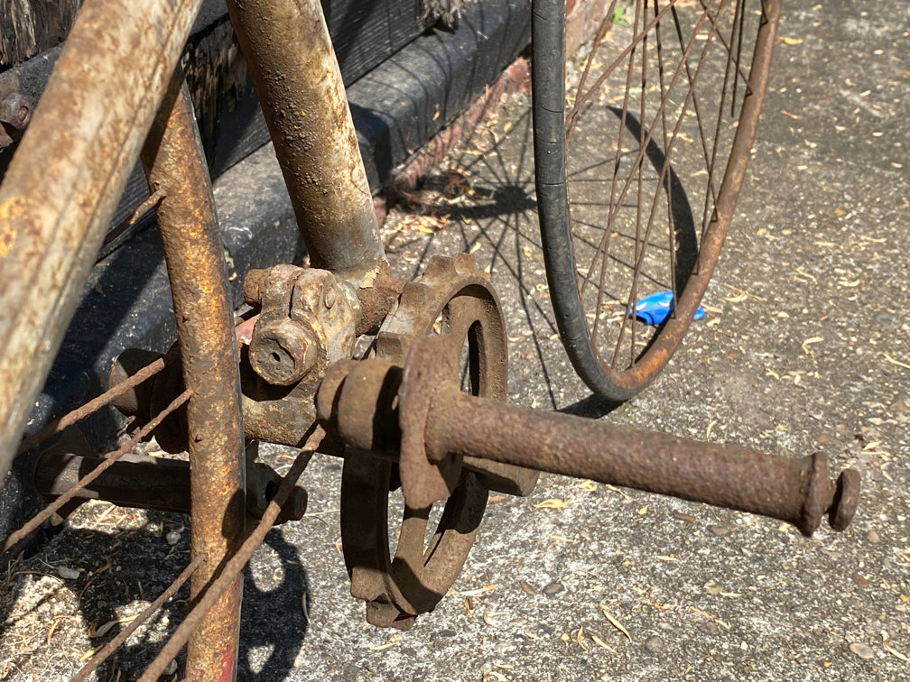 c.1885 Solid Tyre Cross Frame Bicycle Project. Bicycle