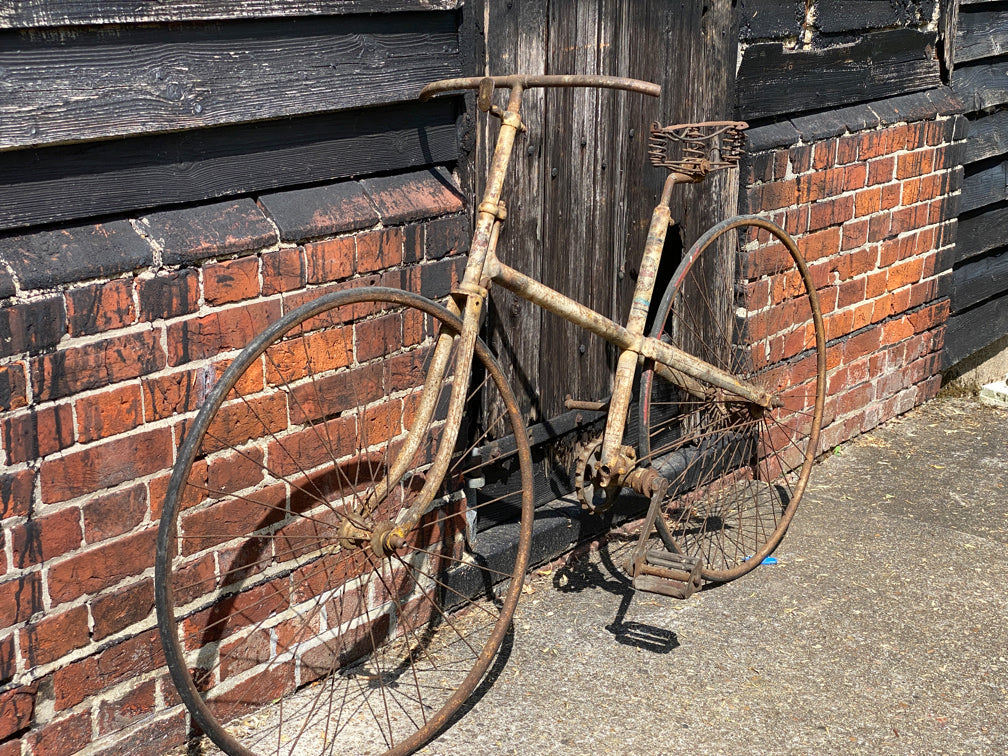 c.1885 Solid Tyre Cross Frame Bicycle Project. Bicycle