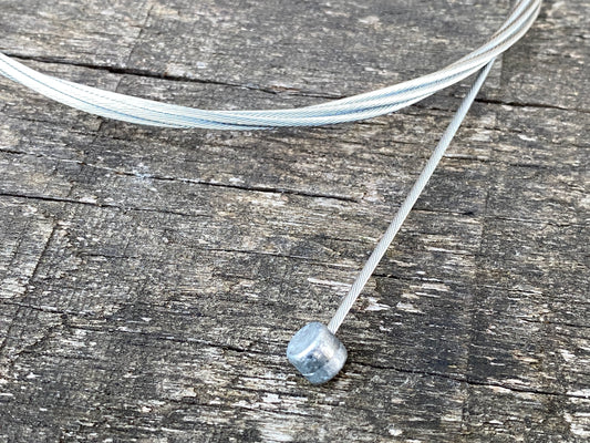 Bicycle Brake Cable - Barrel Nipple - 1.5mm Stainless Wire x 1800mm.