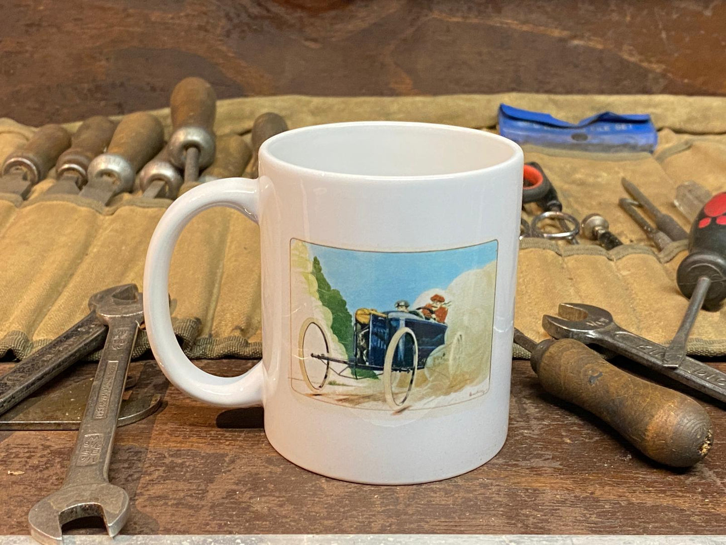 Bedelia Cyclecar At Speed Tea Break Mug