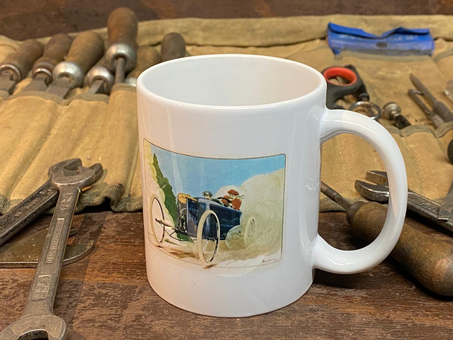 Bedelia Cyclecar At Speed Tea Break Mug