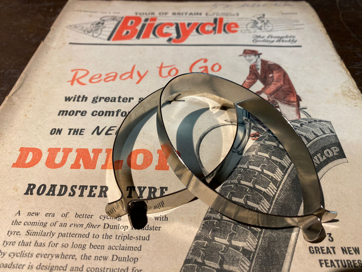 Vintage Nickel Plate Bicycle Trouser Clips Clothing