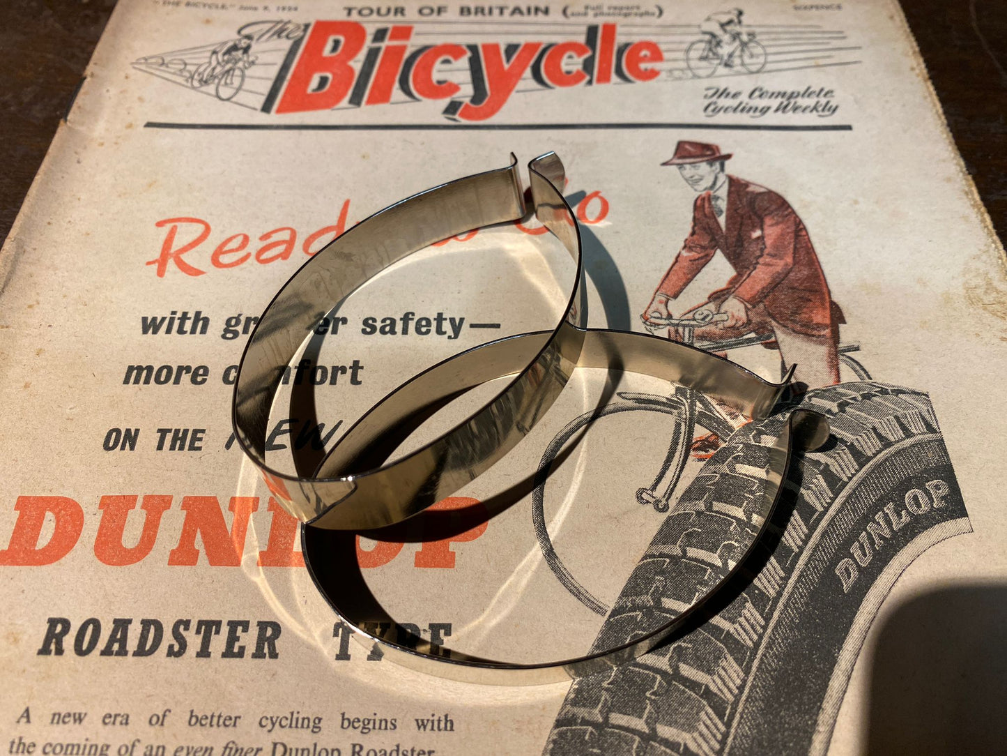 Vintage Nickel Plate Bicycle Trouser Clips Clothing