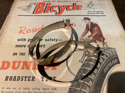 Vintage Nickel Plate Bicycle Trouser Clips Clothing
