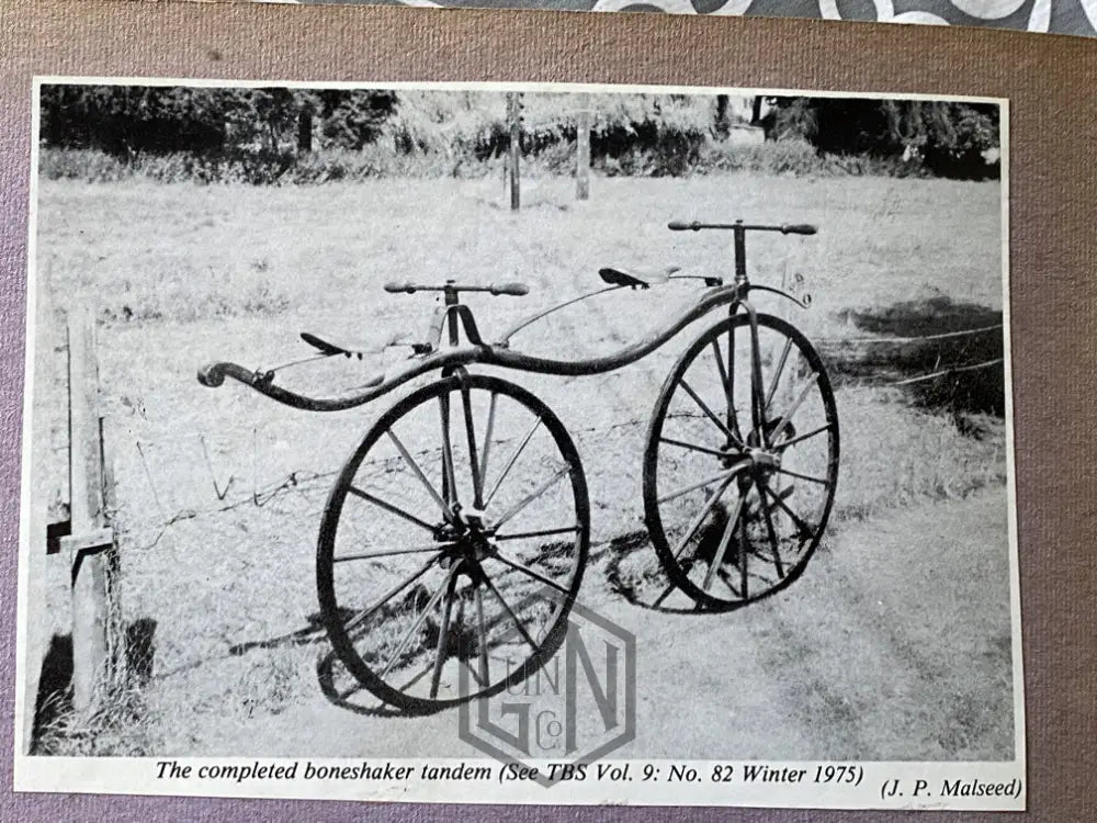 c.1868 Double Steering Velocipede Boneshaker Tandem Bicycle