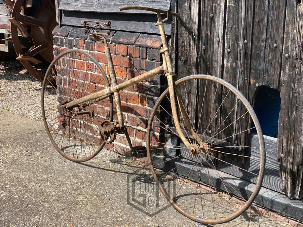 c.1885 Solid Tyre Cross Frame Bicycle Project. Bicycle