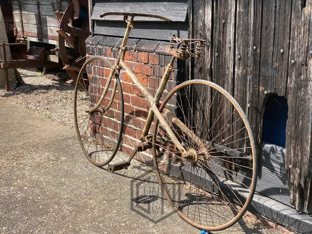 c.1885 Solid Tyre Cross Frame Bicycle Project. Bicycle