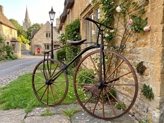 c.1869 English Bone-Shaker Velocipede Bicycle.