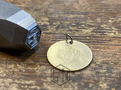 Gunn & Co Hand Stamped Key Fob Badge. 18Mm Badge